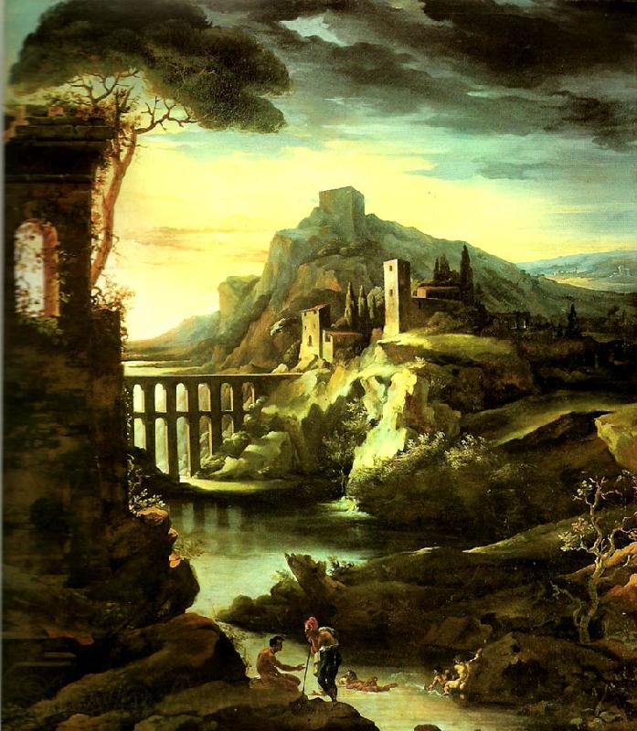 charles billoin paysage a l'aqueduc dit le soir